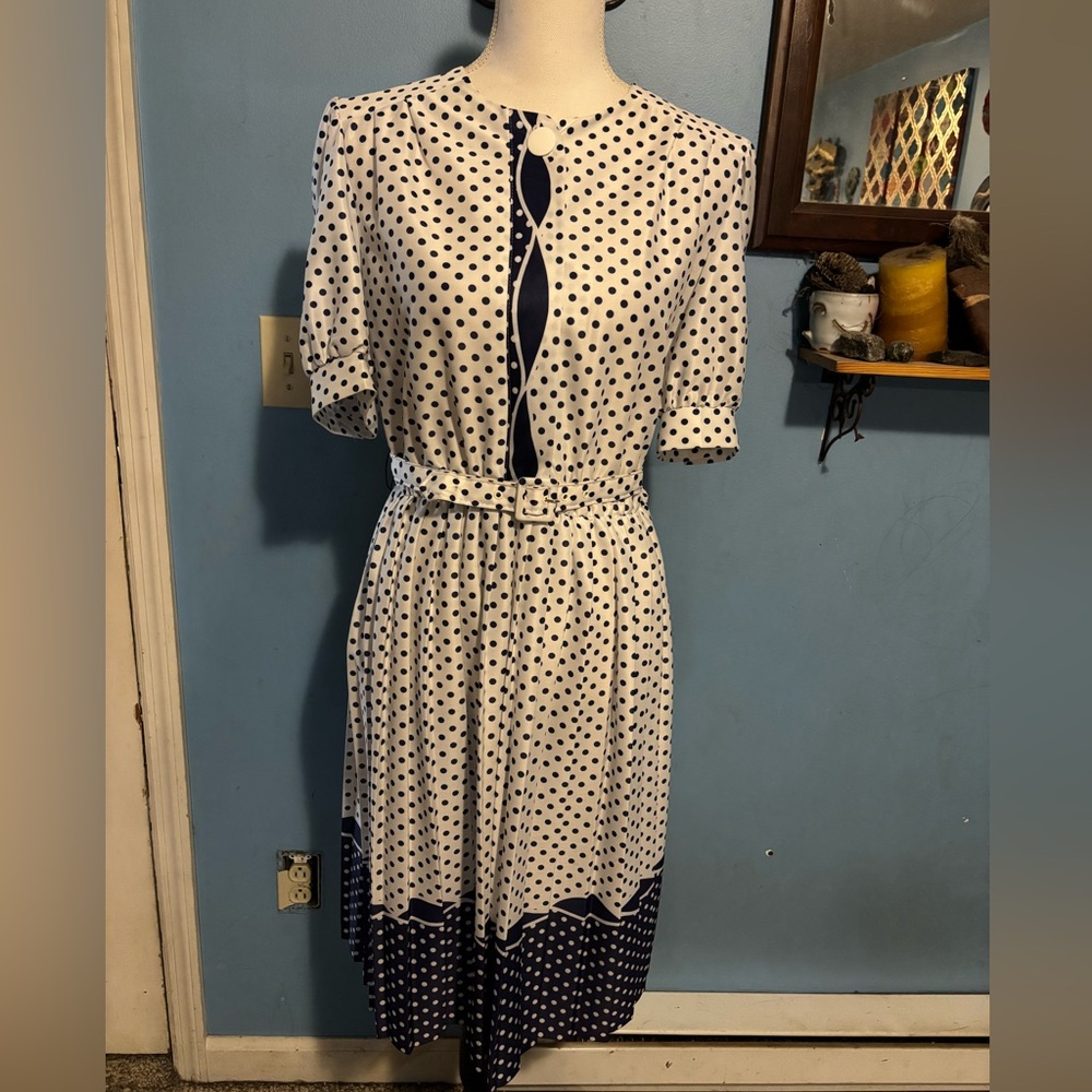 Vintage (1980s) Whirlaway Frocks, Polkadotted, Dress